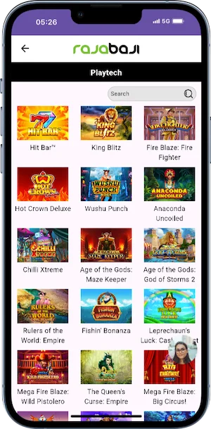 Playtech স্লট গেমের একটি দৃশ্য, যা আপনি Rajabaji অ্যাপের ক্যাসিনো স্লট সেকশনে সহজেই খুঁজে পাবেন